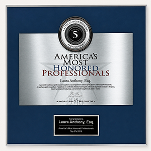 Top Five Percent 5 | America's Most Honored Professionals | Laura Anthony, Esq.